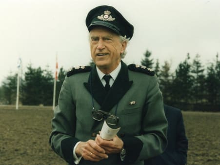 Statsskovrider Einar Laumann Jørgensen - en ildsjæl i uniform - uden hvis indsats vi ikke havde haft en Vestskov i dag. Døde i 2006, 86 år gammel.